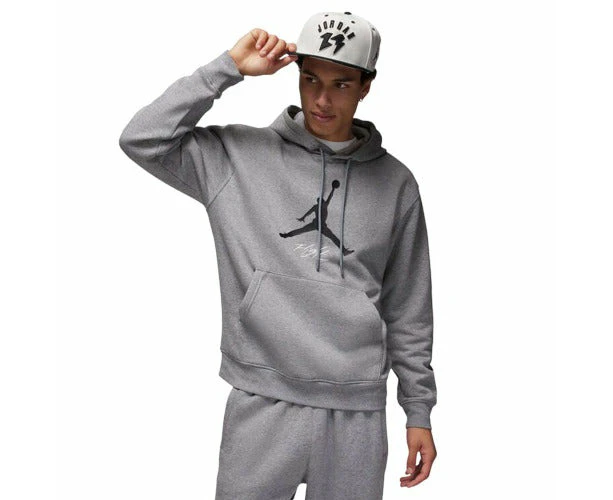 Jordan Mens Essentials Fleece Pullover Hoodie - Grey