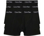 Calvin Klein Men's Cotton Stretch Trunks 3-Pack - Black/Black/Black