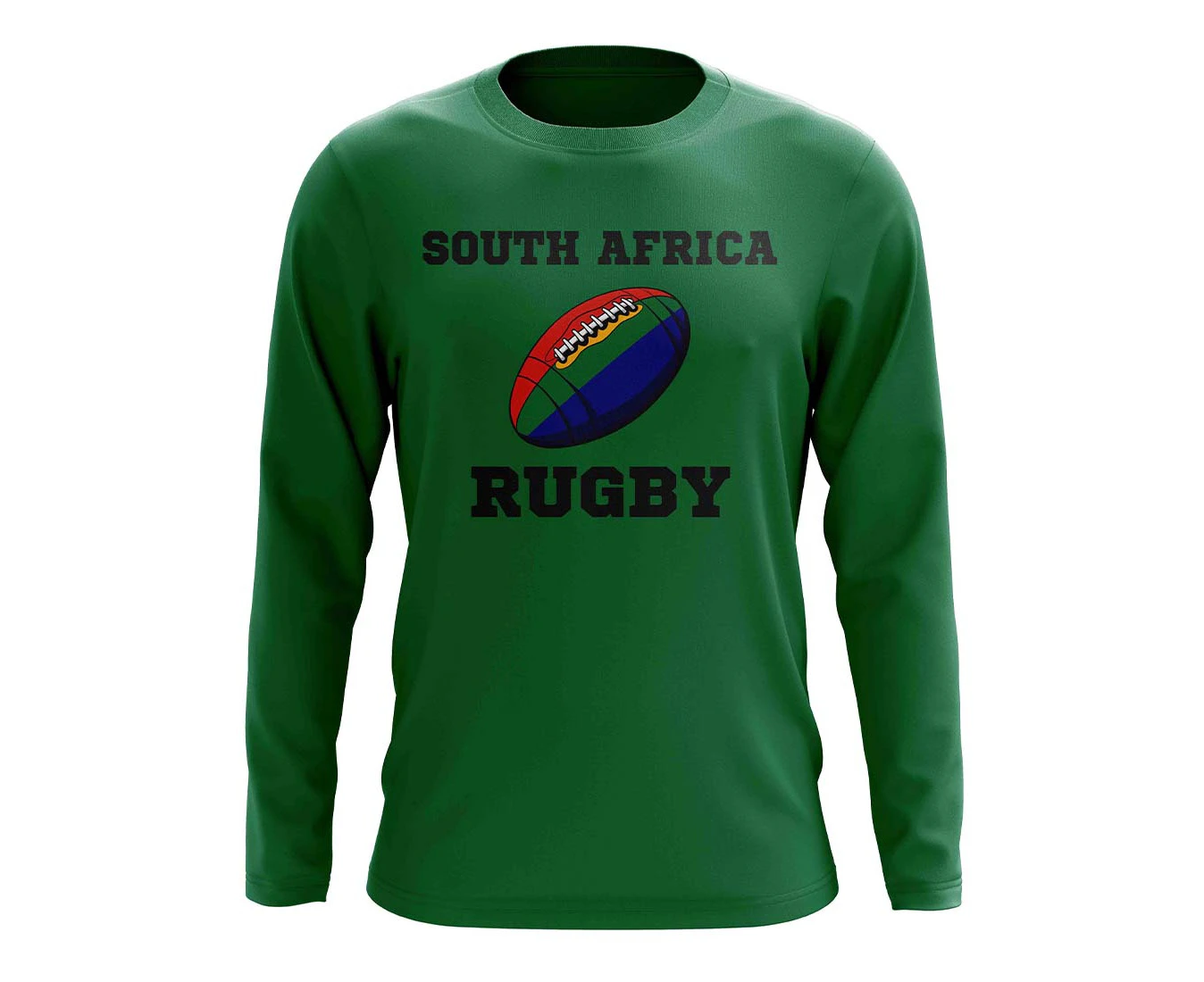 South Africa Rugby Ball Long Sleeve Tee (Green)