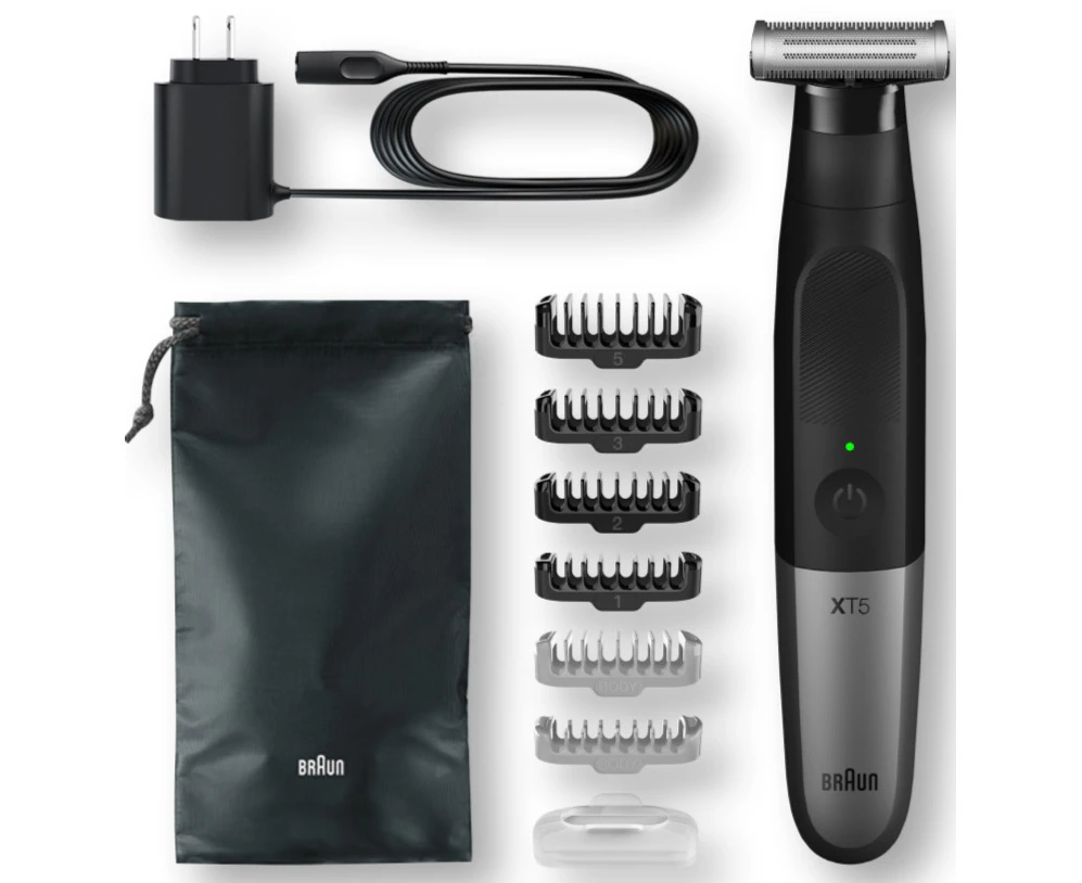 Braun Series X Wet & Dry All-In-One Groomer with 6 Attachments & Travel Pouch