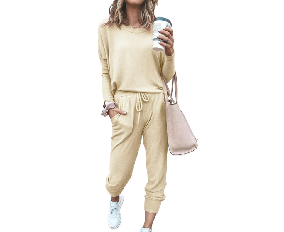 Cutebean Womens Pullover Tops Long Sleeve Crewneck And Long Pants Tracksuit