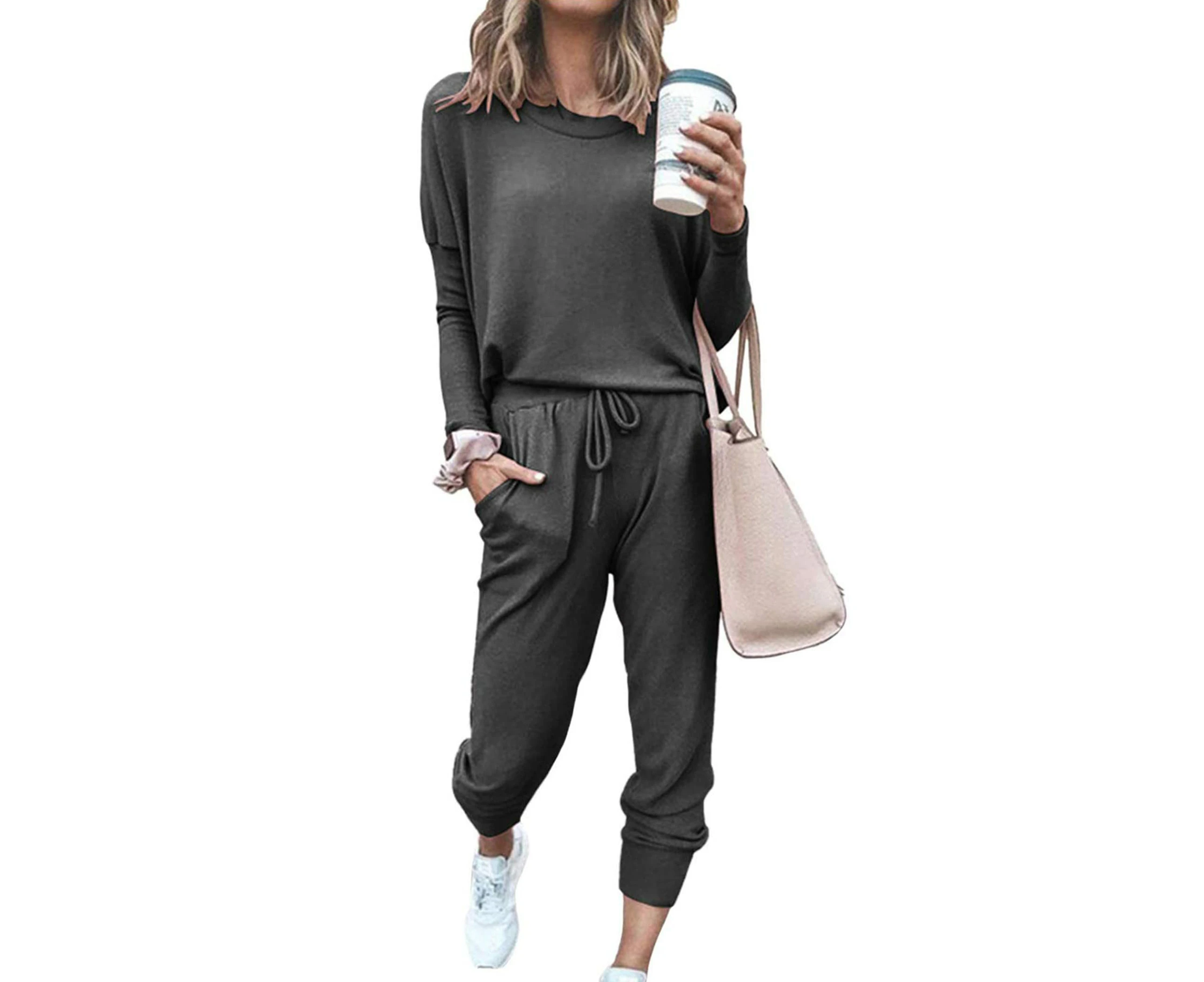 Cutebean Womens Pullover Tops Long Sleeve Crewneck And Long Pants Tracksuit