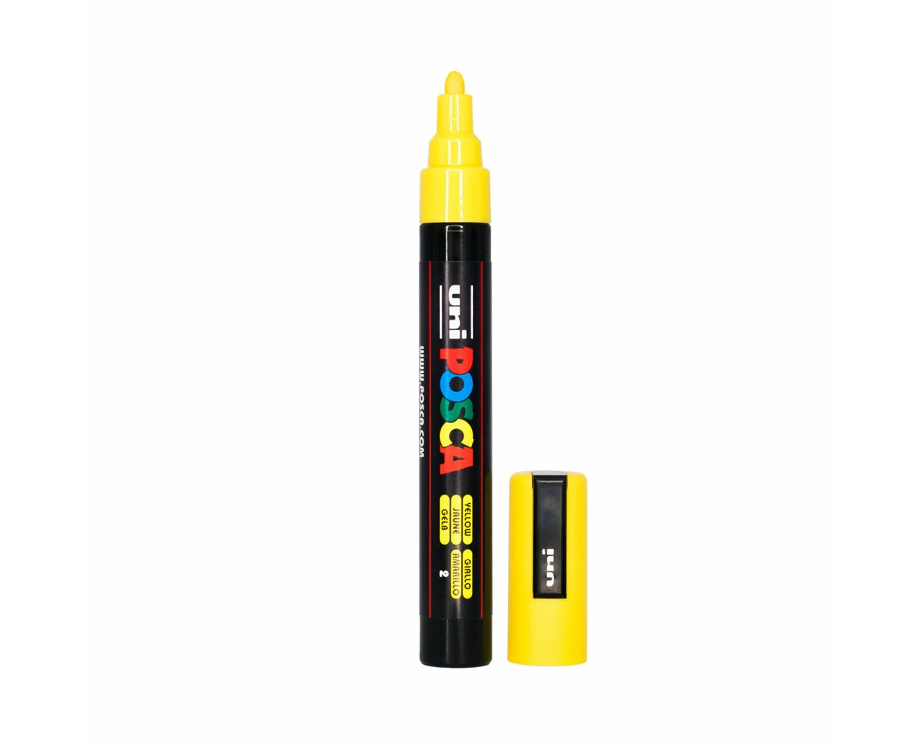 POSCA Medium Bullet Tip Paint Marker Pen PC-5M - Yellow