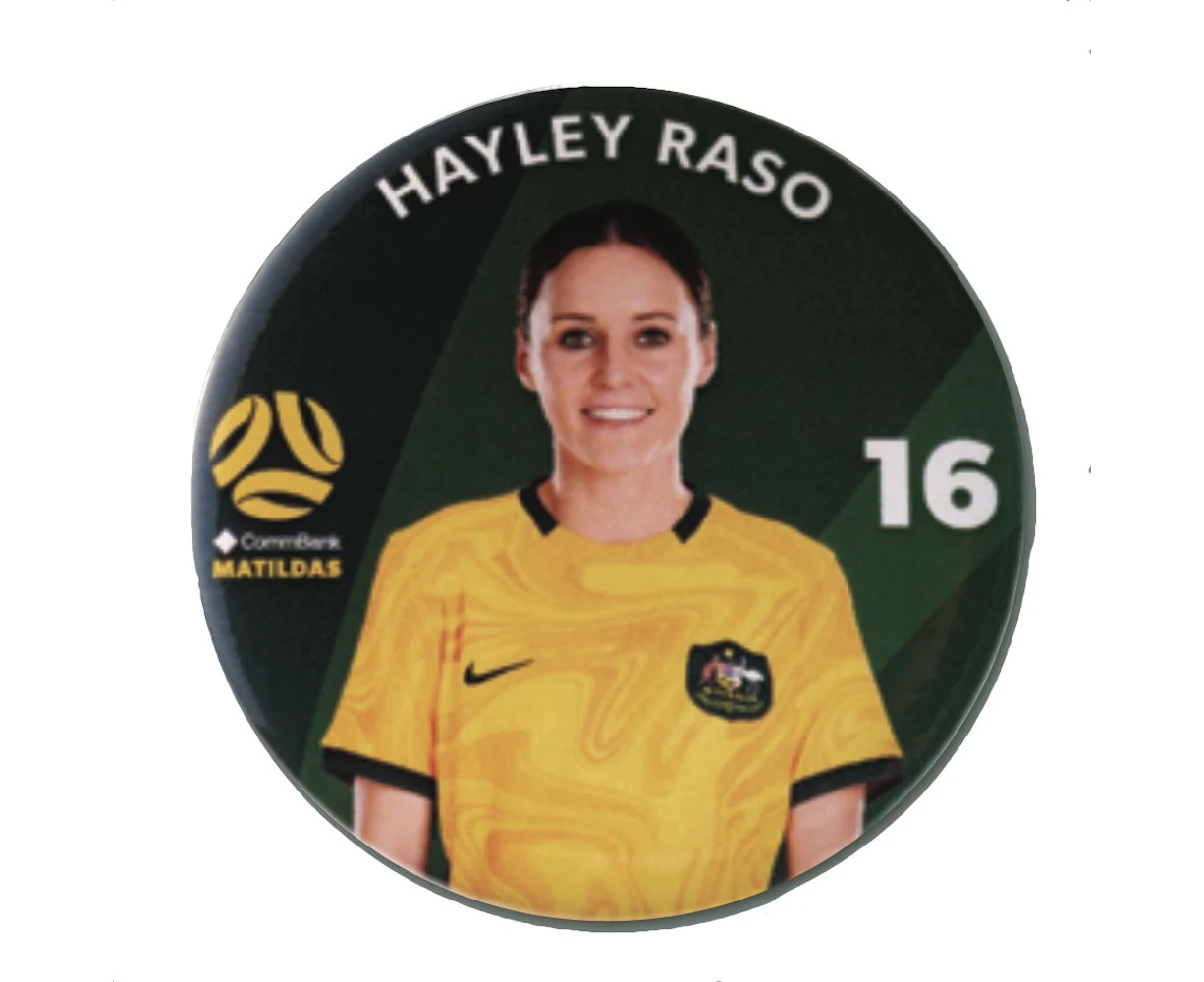 Football Australia Matildas Hayley Raso Player Badge Photo Image