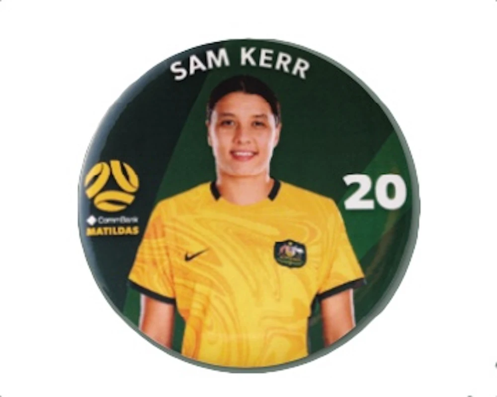 Football Australia Matildas Sam Kerr Player Badge Photo Image