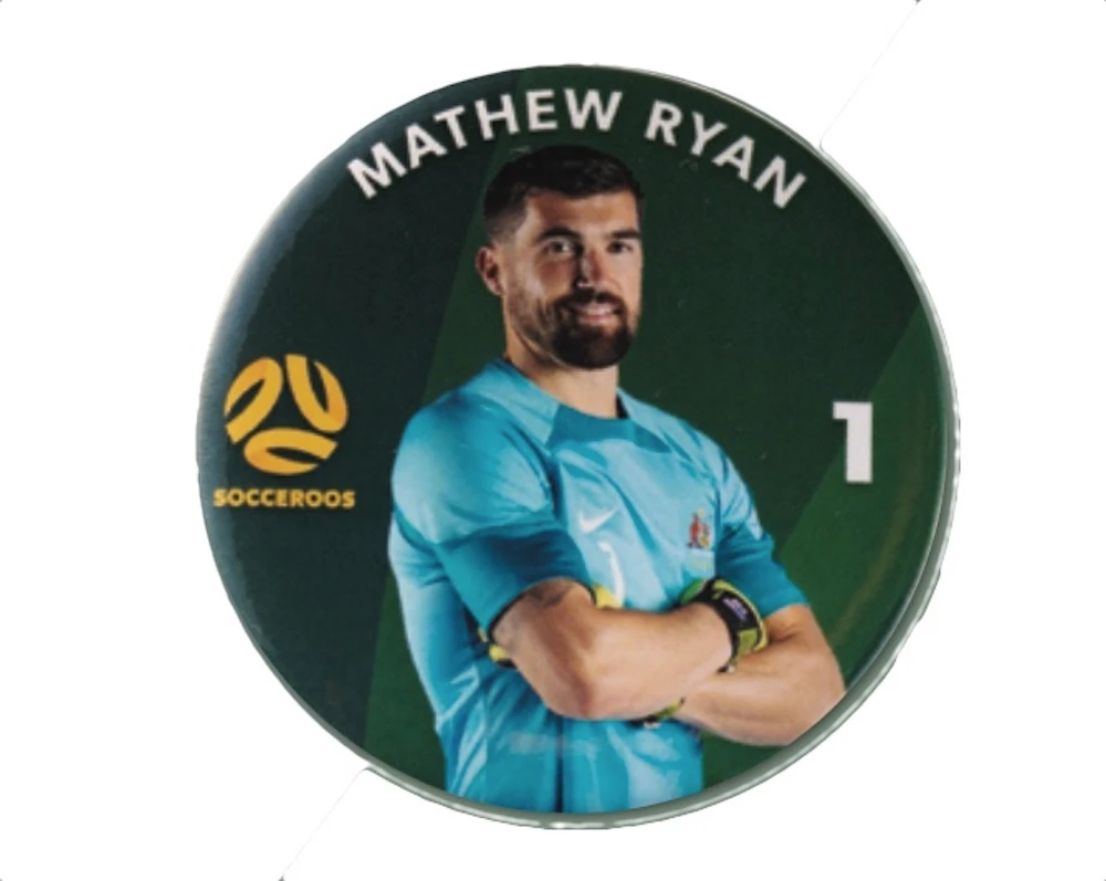 Football Australia Socceroos Mathew Ryan Player Badge Photo Image