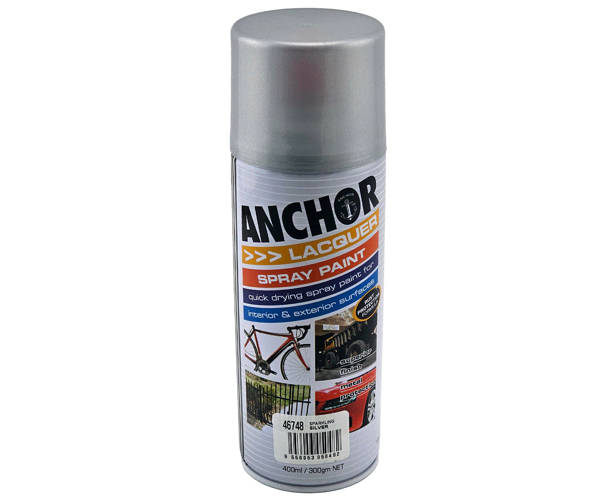 Anchor 300g Premium Lacquer Spray Paint | Sparkling Silver