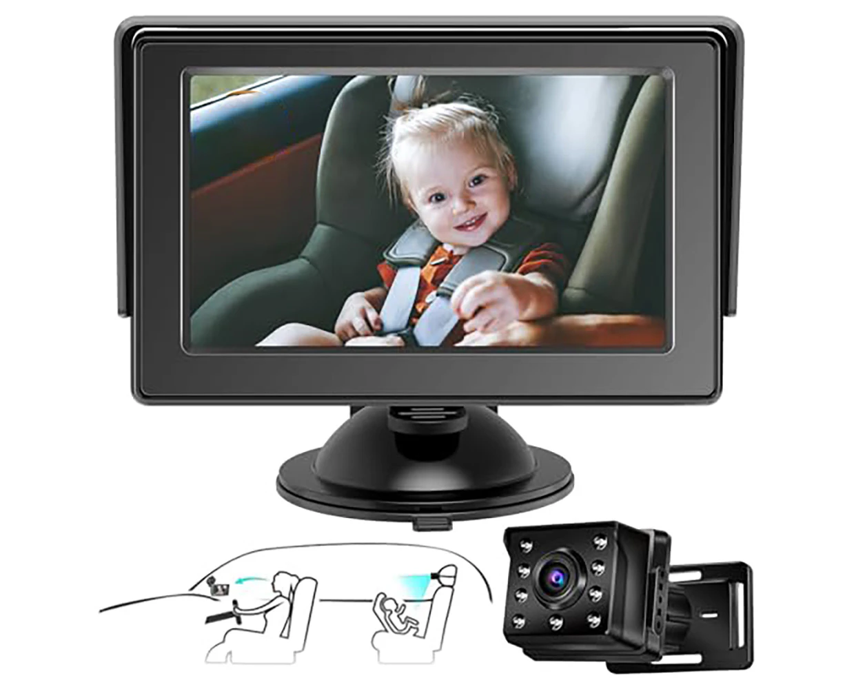 Baby Car Mirror HD 1080P Monitor Camera Kid Safety Car Seat Rear Mirror Camera Monitor with Night Vision