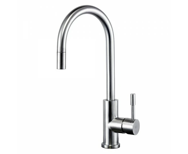 SWEDIA Klaas Stainless Steel Sink Mixer with Swivel Spout and Pull-Out - Brushed