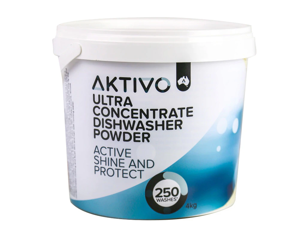 Aktivo Ultra Concentrate Dishwasher Powder Australian Made - Per 4kg