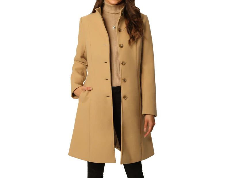 Seta T Single Breasted Belted Winter Peacoat