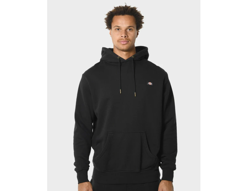 DICKIES Classic Label Washed Pull Over Hoodie BLACK