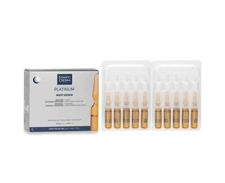 Martiderm Platinum Night Renew Ampoules (For All Skin) 10Ampoules x2ml