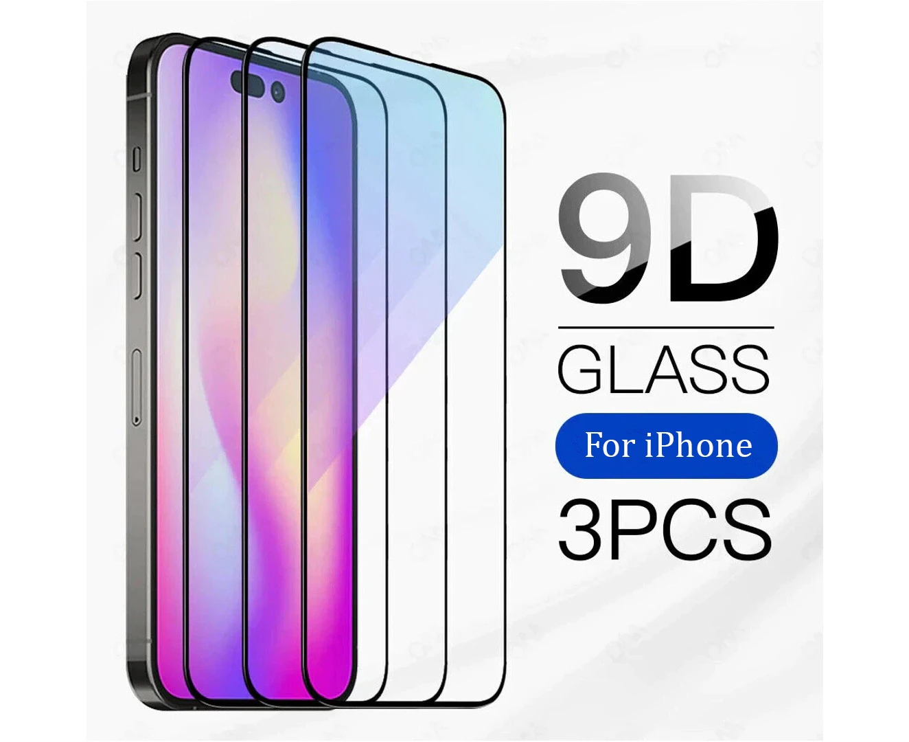 [3-Pack]9D Tempered Glass for iPhone 13/13 Pro Full Screen Protector Glass Apple Premium Protection Film-13/13 Pro