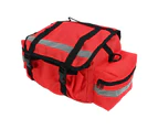 LEMAI Large Capacity Red First Responder Bag - Emergency Supplies Fire Gear Bag with Shoulder Strap