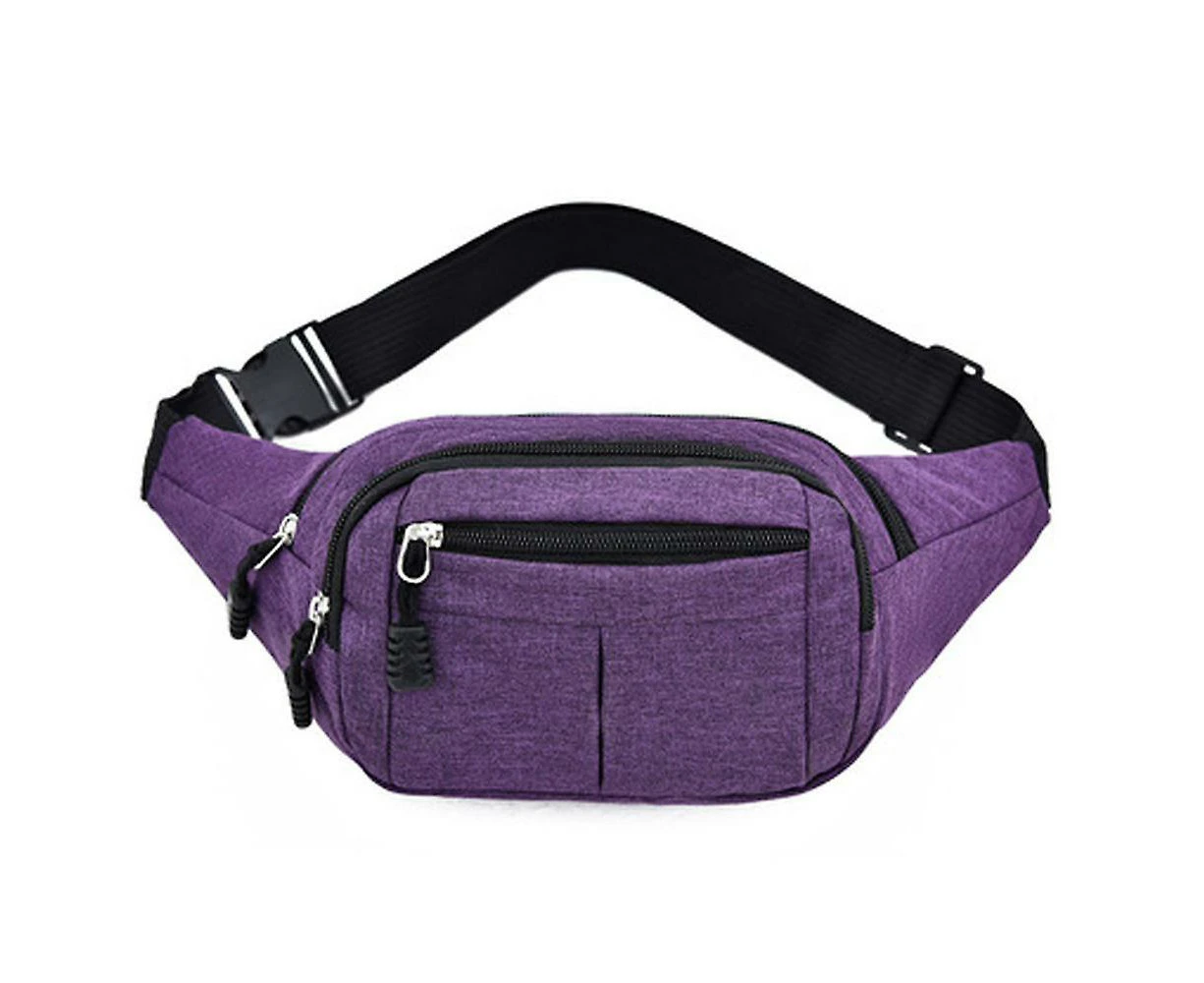 LEMAI Shoulder Bag Men Women Large Waist Bag Outdoor Training Travel Casual Running-Purple