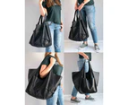 LEMAI Simple Big Soft Leather Large Shoulder Portable Women's Tote Bags