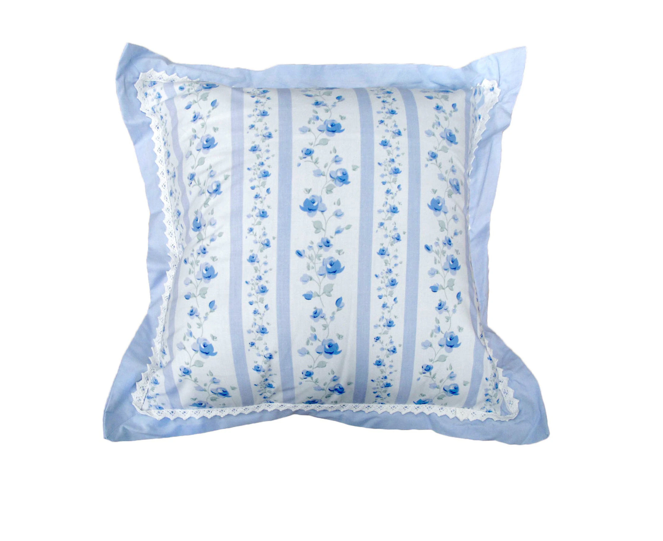 Belmondo 225TC Ashby Rose Blue Square Cushion