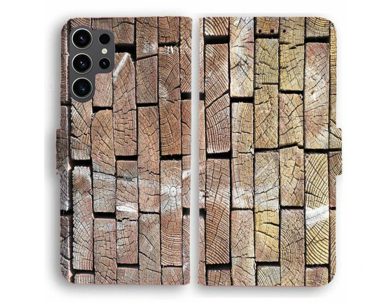 Phone Cover for Samsung Galaxy S Phone Series - Wood Timber Design Print For Samsung Galaxy S21 FE