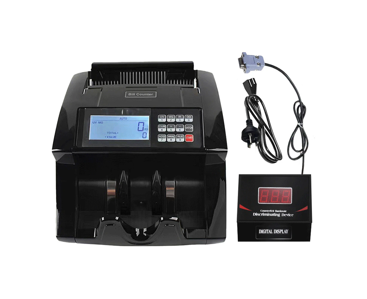 Automatic Money Counter Bill Counter High Speed Cash Bill Counting with UV MG IR Counterfeit Detection and Large Digital Display for Australia Banknotes