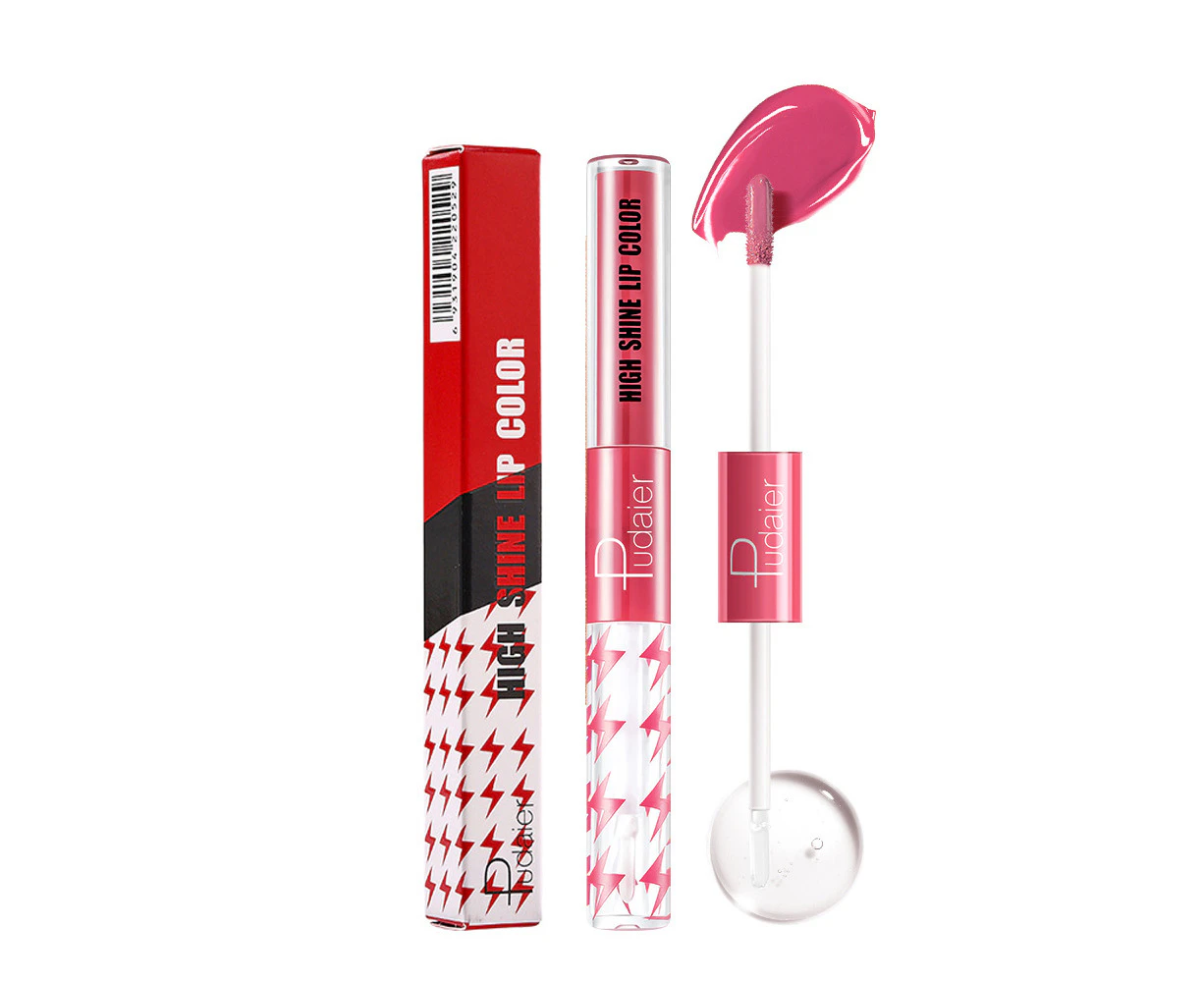 Cutebean Double Head Lip Glaze Matte Lip Tint Non-stick Cup Liquid Lipstick Water Sense 07