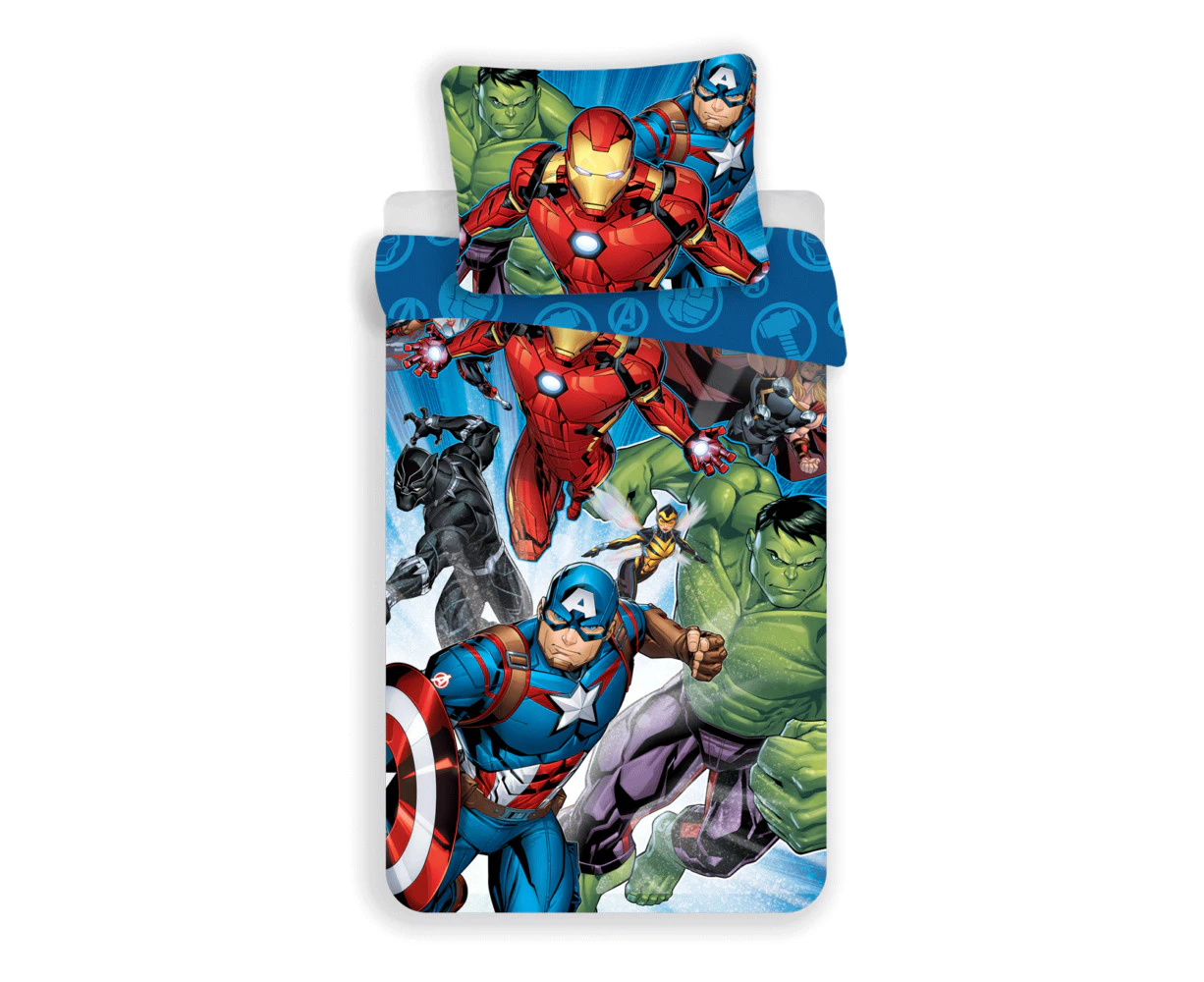 Marvel Avengers Victory Quilt Cover Set - Single Bed Size