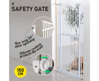 Extra Tall 150cm Baby Pet Security Gate Safety Gate Easy Fit Fence Two Way Opening No Drill Needed-Extention Available