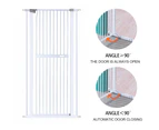 Extra Tall 150cm Baby Pet Security Gate Safety Gate Easy Fit Fence Two Way Opening No Drill Needed-Extention Available