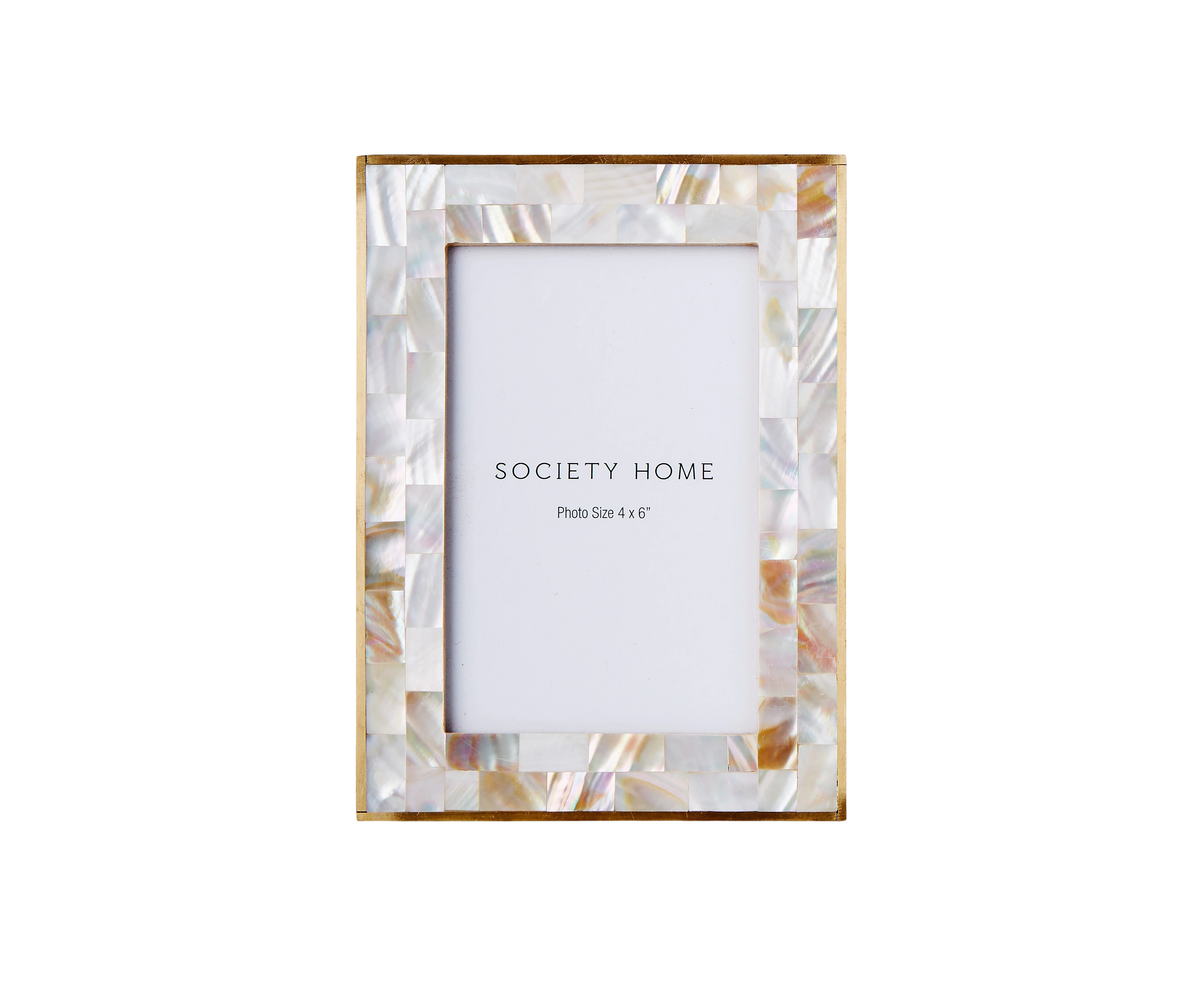 Society Home Photo Frame 4.6'' Mother of Pearl Inlay Desk Bedside Picture Frame