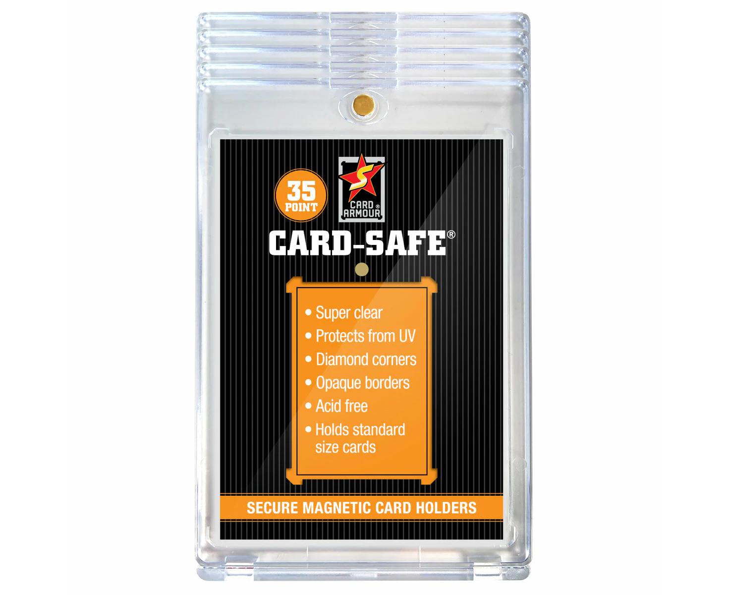 5 Pack of Card Armour "Card-Safe" 35pt Magnetic Card Holders