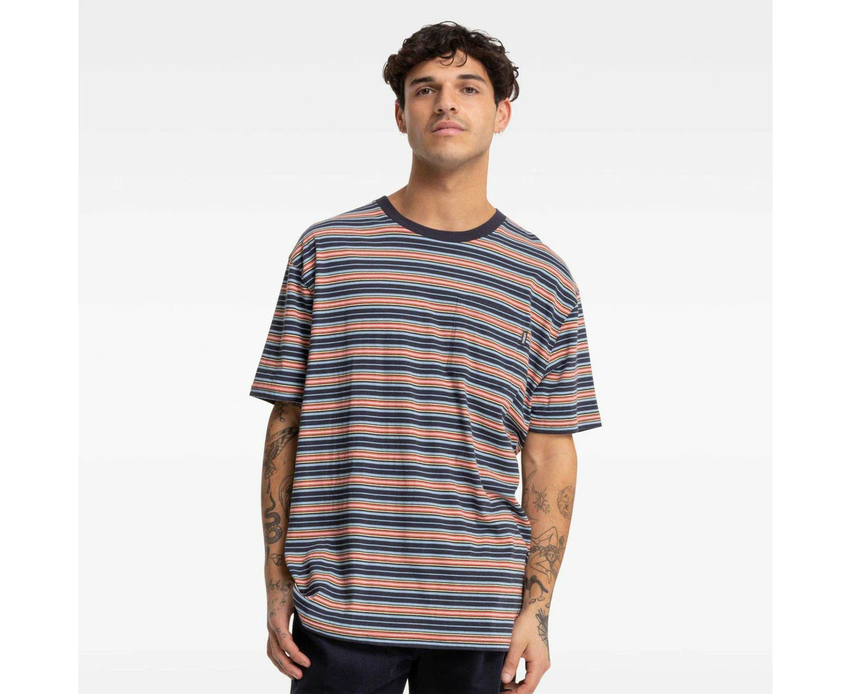 Hurley Zayn Stripe Tee Mens in After Midnight