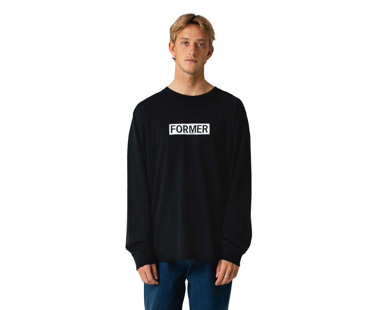 Former Legacy Plate Long SLeeve Tee Mens in Black