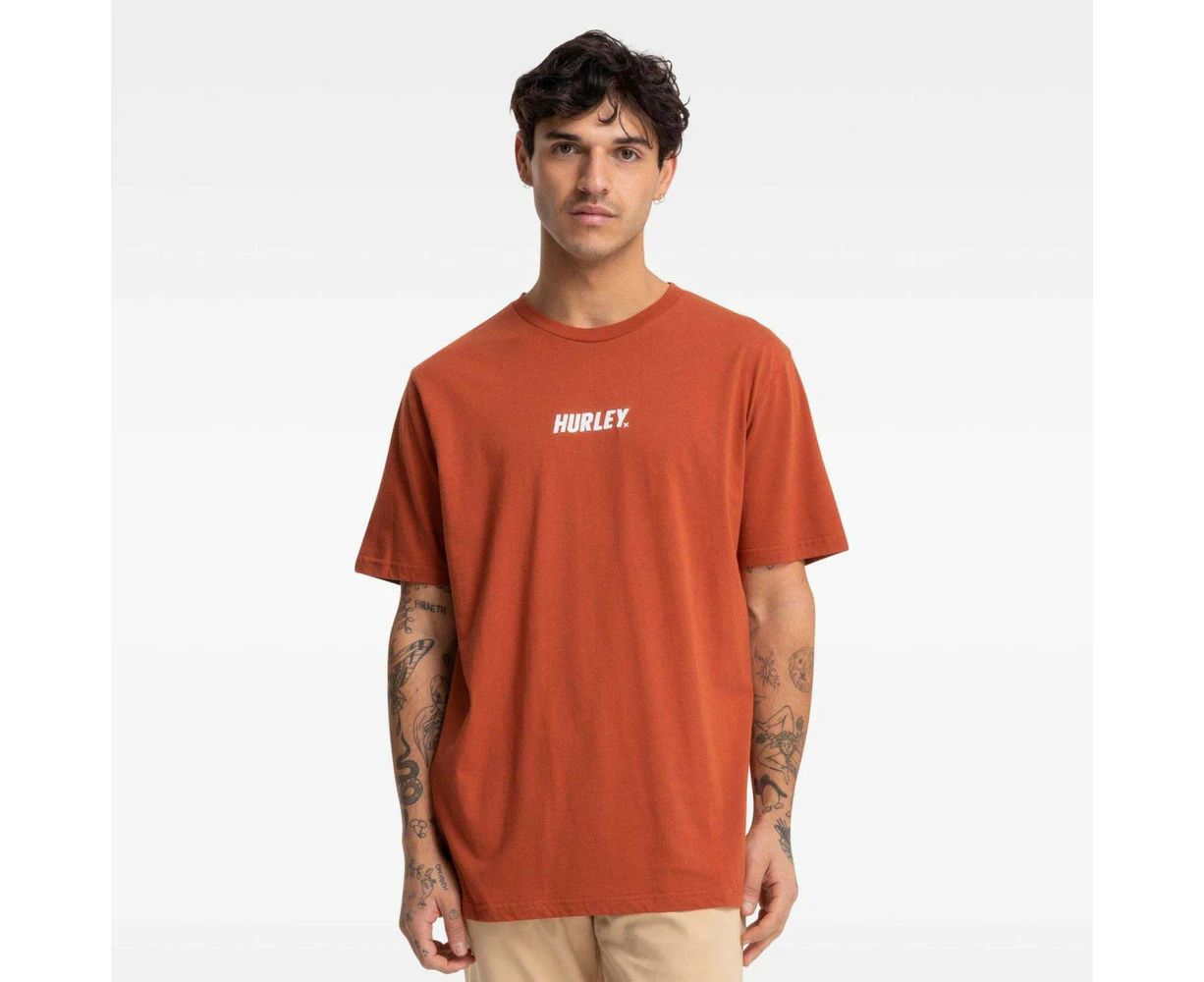 Hurley Fastlane Tee Mens in Baked Clay