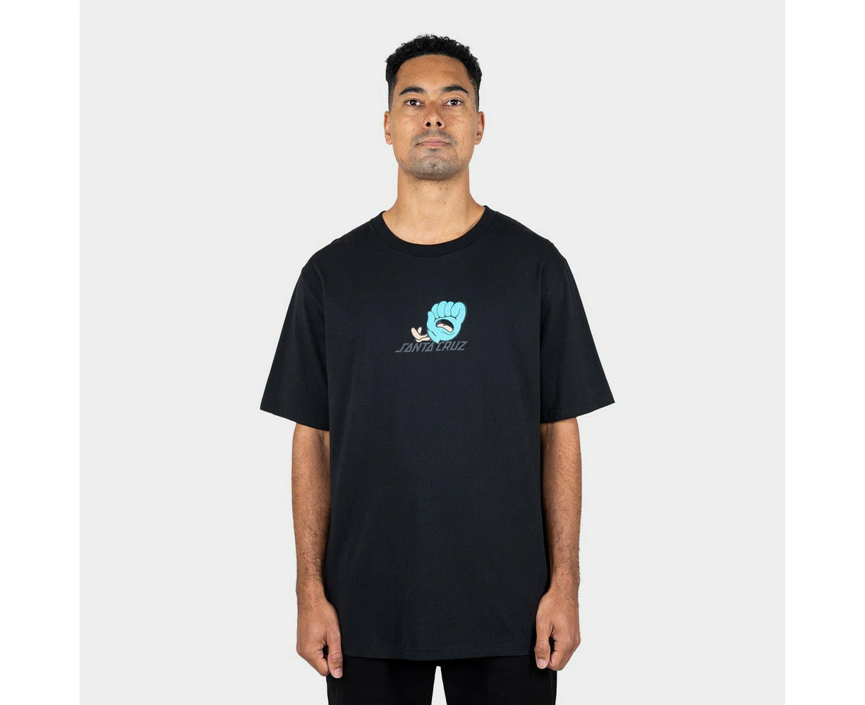 Santa Cruz OS Chisel Hand Tee Mens in Black