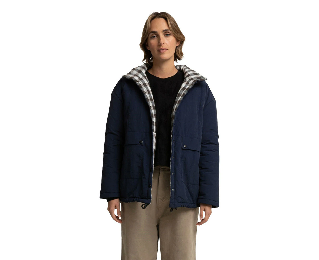 Hurley Laneway Puffer Jacket Womens in Mood Indigo