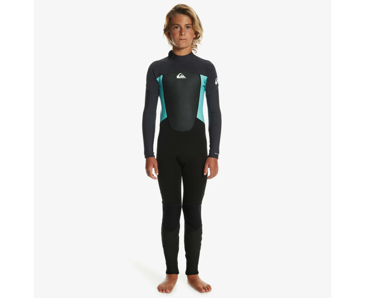 Quiksilver 3x2 Prologue Flatlock BZ Steamer Boys in Black Jet Black Angel Blue