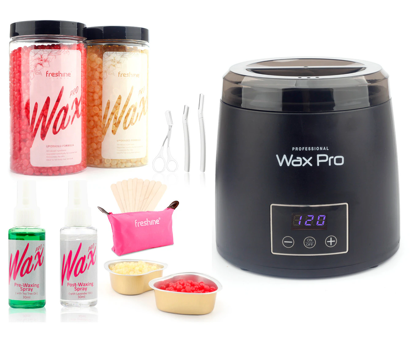 Digital Pro Wax Pot Waxing Kit (Sydney Stock) 400g Hard Beads Heater Warmer Skin Care Spray Beans Depilatory Paperless Hair Removal Black