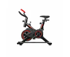 Fitness Spin Bike Exercise-Stationary Indoor Cycling Bike LED Display Workout Adjustable Flywheel Cycling Silent Belt Drive-100kg/220lbs Weight Capacity