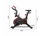 Fitness Spin Bike Exercise-Stationary Indoor Cycling Bike LED Display Workout Adjustable Flywheel Cycling Silent Belt Drive-100kg/220lbs Weight Capacity