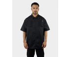 DICKIES 1574 Zip-Through S/S Work Shirt BLACK