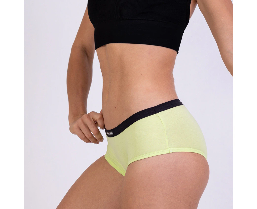 Womens Boyleg XY Edition Frank and Beans Underwear - Pascal Green