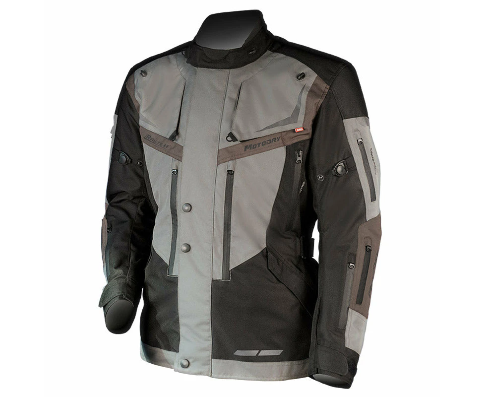 Motodry Rallye 2 Motorcycle Jacket - Black/Sand/Brown Stout