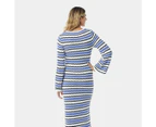 Long Sleeve Knit Stripe Dress - Piping Hot