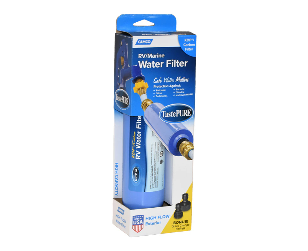 Camco RV / Marine In-line Water Filter - With Hose Fittings