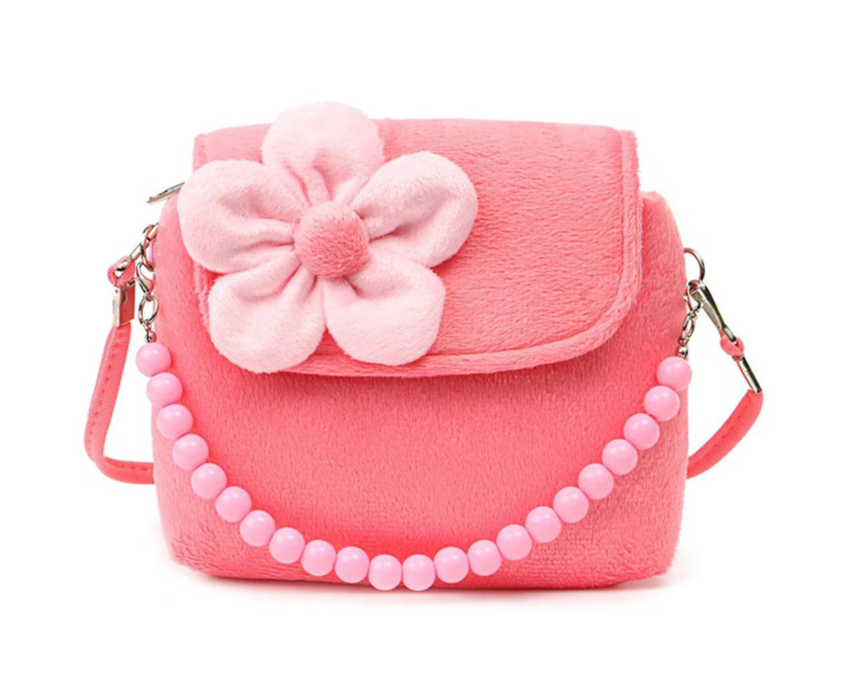 Lovely Baby Girls Mini Messenger Bag Cute Cartoon Kids Baby Small Coin Purses Children Handbags Shoulder Bags（Pink）