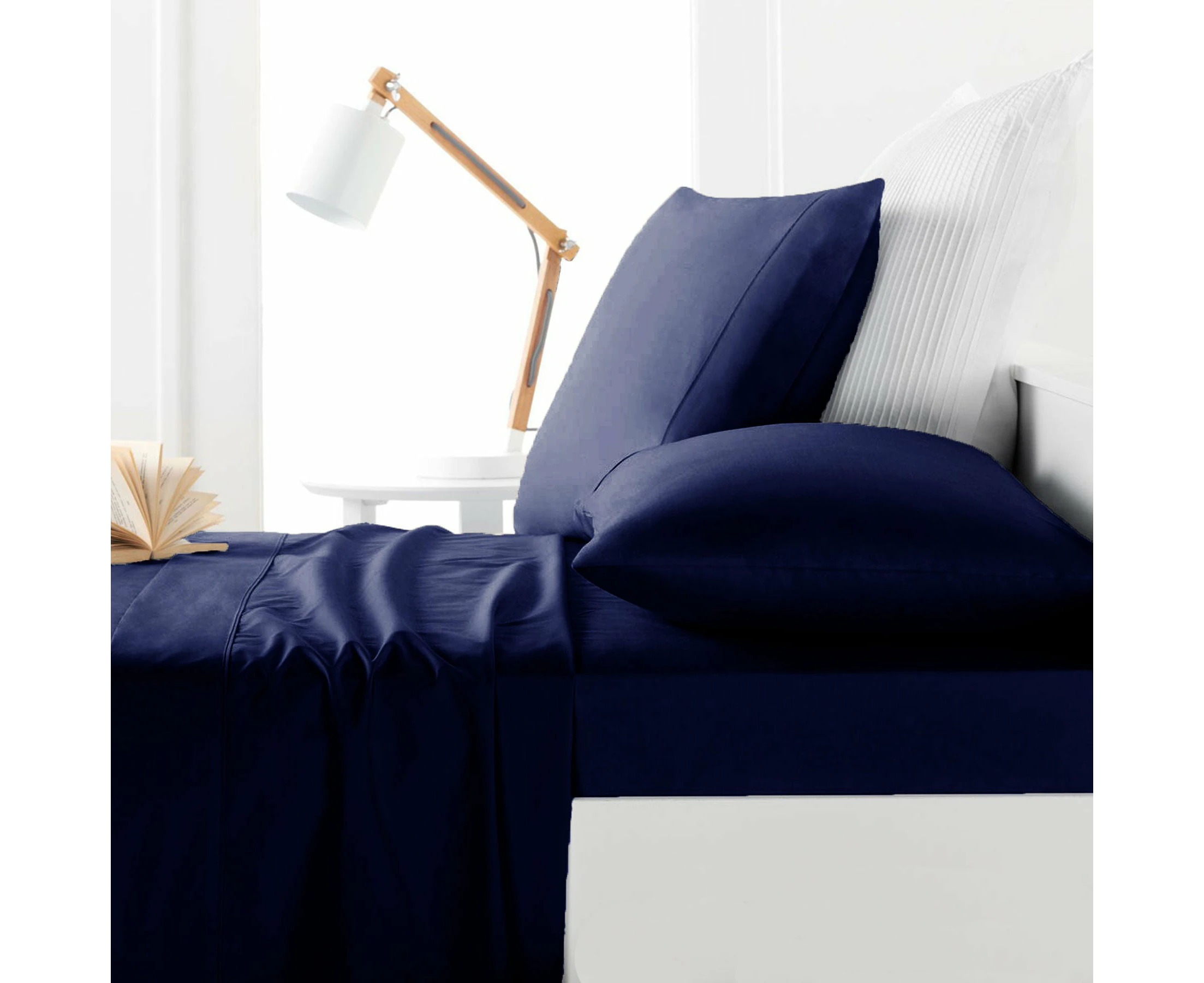 Danoz Direct -  Belmondo 225TC Sheet Set Navy - King