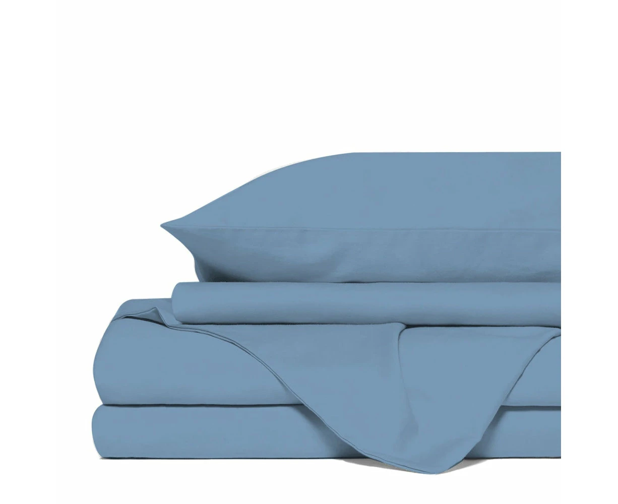 Royal Comfort 1500 TC Cotton Rich Fitted sheet 4 PC Set King-Indigo