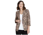 ROCKMANS - Womens Blazer -  3/4 Sleeve Linen Blazer