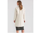 Liz Jordan - Womens Coat -  L/S Longline Melton Coat