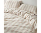 Target Reid Stripe Linen/Cotton Quilt Cover Set